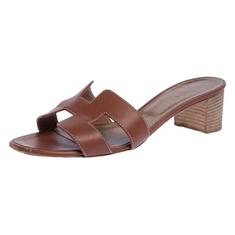 hermes oran block heel|hermes sandals for sale.